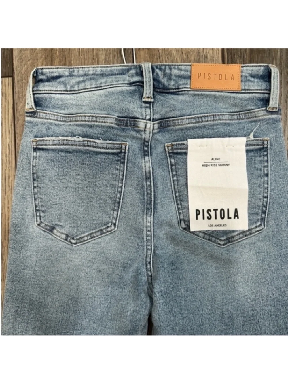 NWT pistola Women’s Aline “ Pursue” Light Blue High-Rise Skinny Jeans size 26